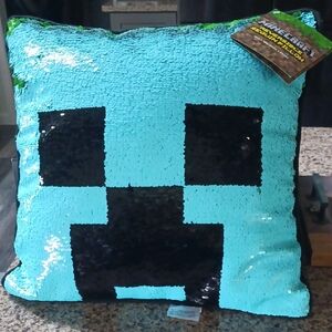 Minecraft Reversable Sequin Pillow